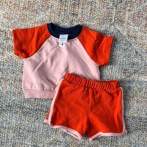 New Hanna Andersson 3-6 month red and Pink outfit